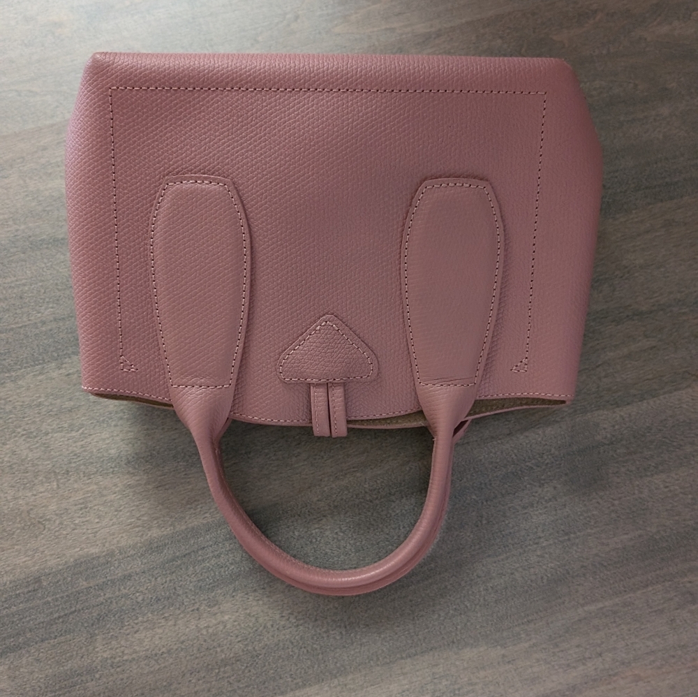 Longchamp - Roseau - Pink - Leather Handbag Tote Crossbody - Excellent Condition - Picture 5 of 11